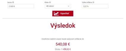 Znehodnotenie 2 000 eur o 40 rokov