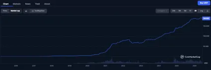 Dlhodobý rast kapitalizácie USDT