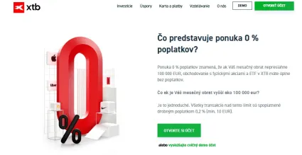 ETF a akcie na XTB bez poplatkov