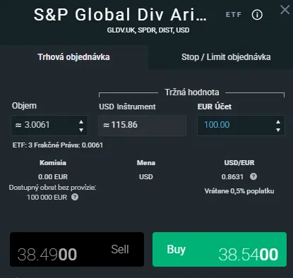 Nákup ETF
