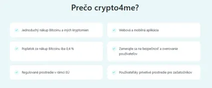 Prečo si vybrať práve crypto4me