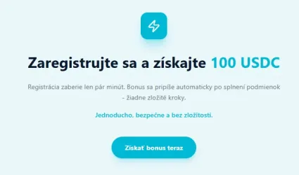 Získať bonus 100 USDC s crypto4me