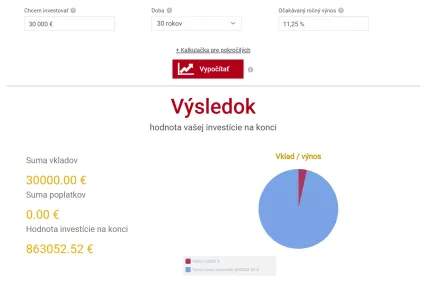 Jednorazov&aacute; invest&iacute;cia 30 000 eur