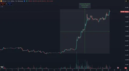 Bitcoin v rekordnom raste