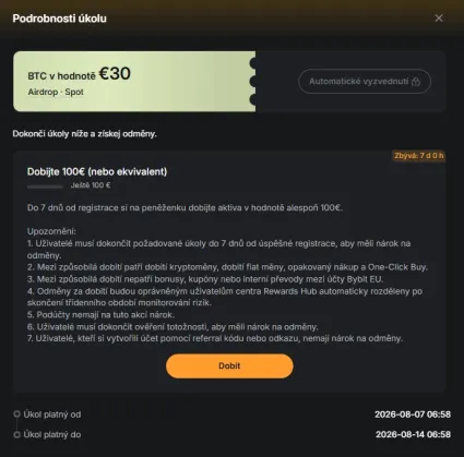 Z&iacute;skajte Bitcoin za 30 eur