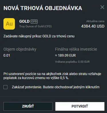 Nákup zlato