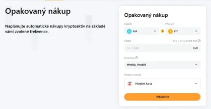 Opakovaný nákup na Bybit EU