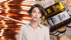 Meď rastie a zlato so striebrom padajú