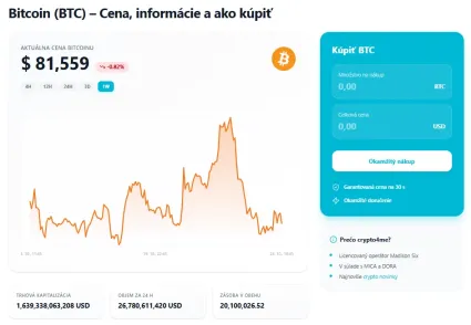 Okamžit&yacute; n&aacute;kup Bitcoinu na crypto4me
