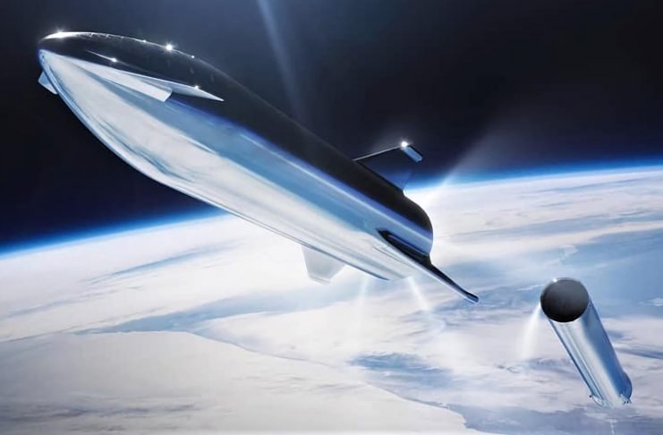 SpaceX Starship vo vesmíre