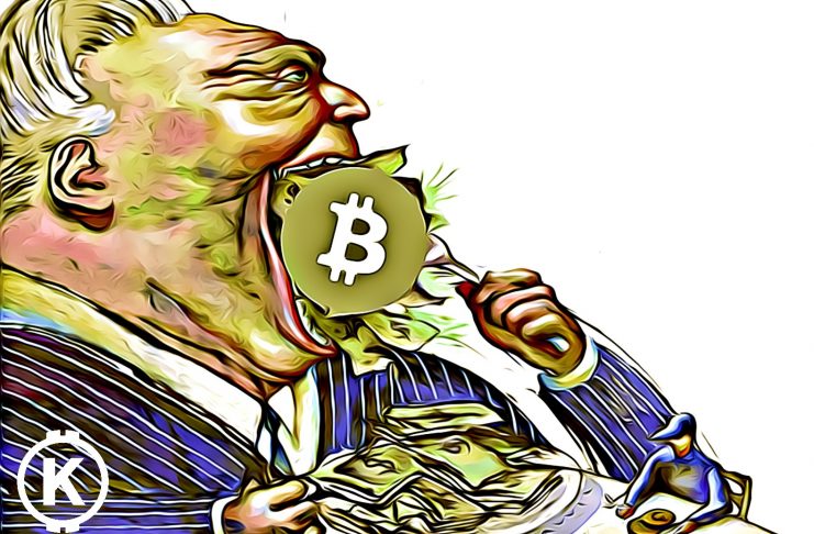 institucie chamtivost bitcoin