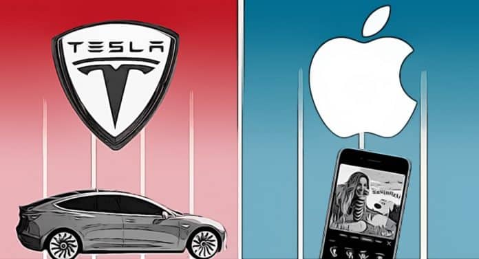 tesla and apple stock split