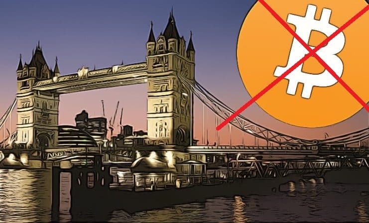 Zakaz Bitcoinu vo Velkej Britanii