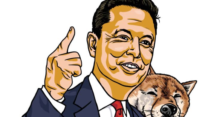 Elon Musk a Dogecoin. Zdroj: Shutterstock, Vectorfarmer Elon Musk a Dogecoin
