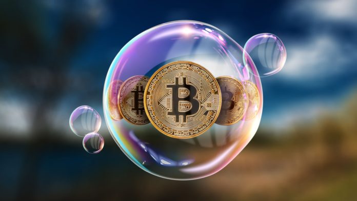 Bitcoin bublina. Zdroj: Shutterstock.com/Marko Aliaksandr Bitcoin bublina