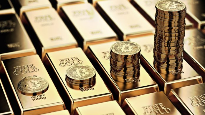 Bitcoin verzus zlato. Zdroj: Shutterstock.com/Wit Olszewski Bitcoin verzus zlato