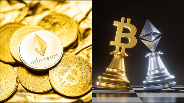 Ethereum v súboji s Bitcoinom. Zdroj: Shutterstock.com/Volodymyr_Shtun / Dragon Claws Ethereum v súboji s Bitcoinom