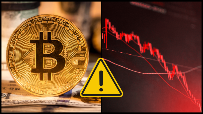 Bitcoin môže hlboko spadnúť. shutterstock.com/AlyoshinE/Artit Wongpradu/Sidenko Tatiana Bitcoin môže hlboko spadnúť