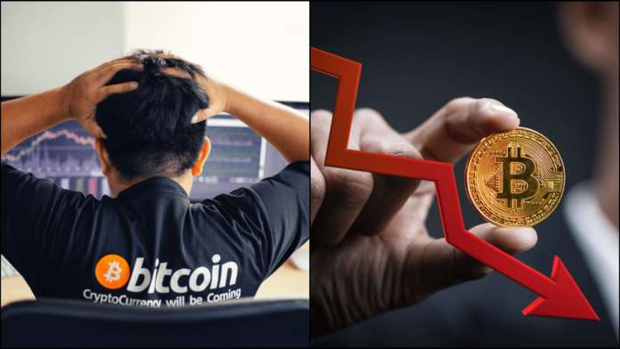 Bitcoin musí klesnúť. Zdroj: shutterstock.com/Natanael Ginting/Casezy idea Bitcoin musí klesnúť.
