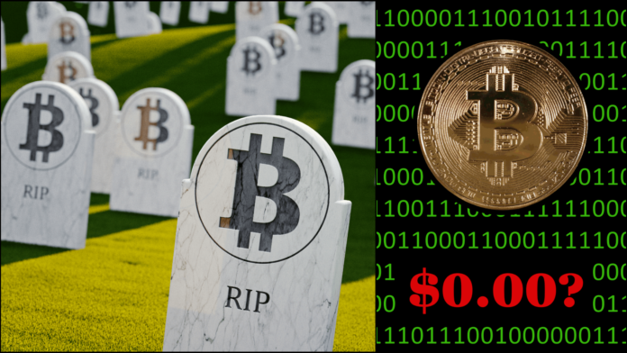 Koľkokrát bol bitcoin mŕtvy? Zdroj: shutterstock.com/Wouter Midavaine/Vladimir Zotov Koľkokrát bol bitcoin mŕtvy?