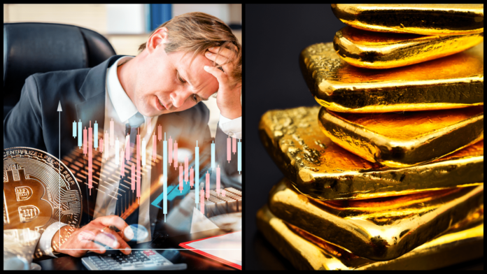 Bitcoin a zlato budú istotou v zlých časoch. Zdroj: shutterstock.com/totojang1977/i viewfinder Bitcoin a zlato budú istotou v zlých časoch