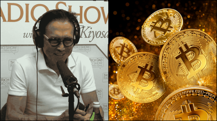 Bitcoin je odpoveď na chorú ekonomiku. Zdroj: shutterstock.com/Thongden Studio a Youtube/The Rich Dad Channel Bitcoin je odpoveď na chorú ekonomiku