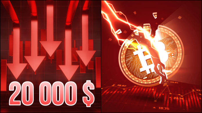 Bitcoin pod 20 000 dolárov. Zdroj: shutterstock.com/Sittipong Phokawattana/kkssr Bitcoin pod 20 000 dolárov