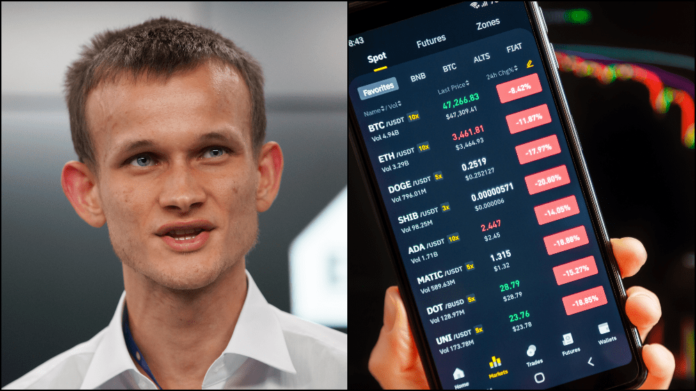 Vitalik Buterin predával kryptomeny. Zdroj: shutterstock.com/Alexey Smyshlyaev/Iryna Budanova Vitalik Buterin predával kryptomeny