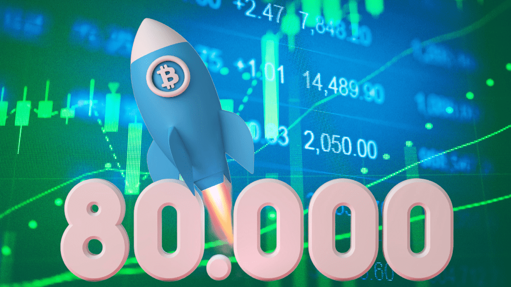 Bitcoin si siahol takmer na 80 000 dolárov