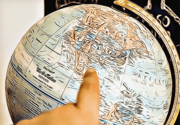 globus globe krajina mapa