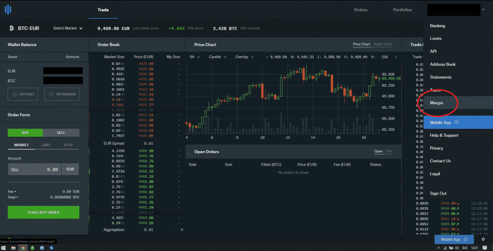 coinbase margin trading