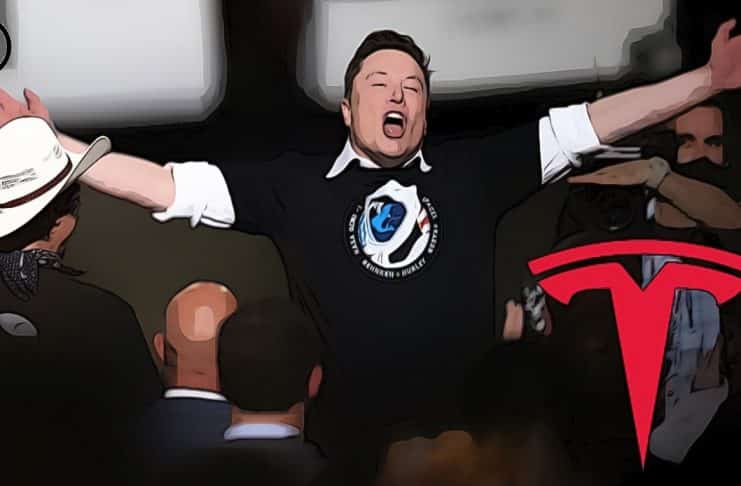 elon musk tesla oslava