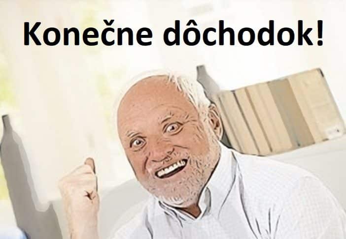 stary clovek sa tesi na dochodok