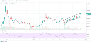 Bitcoin 1W graf