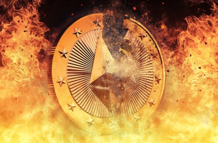 Ethereum hlási úspešný proces spaľovania