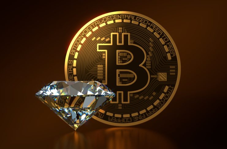 555,55-karátový čierny diamant za kryptomeny