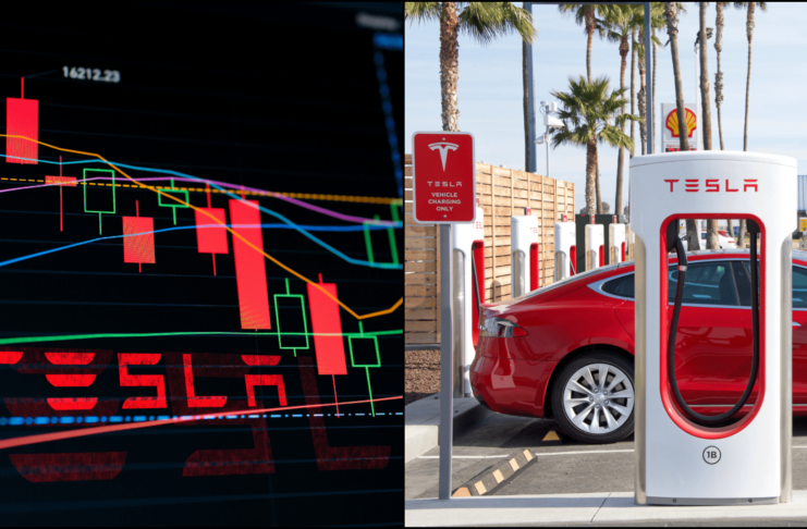 Tesla zažíva obrovský zostup. Zdroj: shutterstock.com/Sheila Fitzgerald/TY Lim